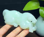 和田羊脂玉生肖马马到成功手把件摆件（247.1g）