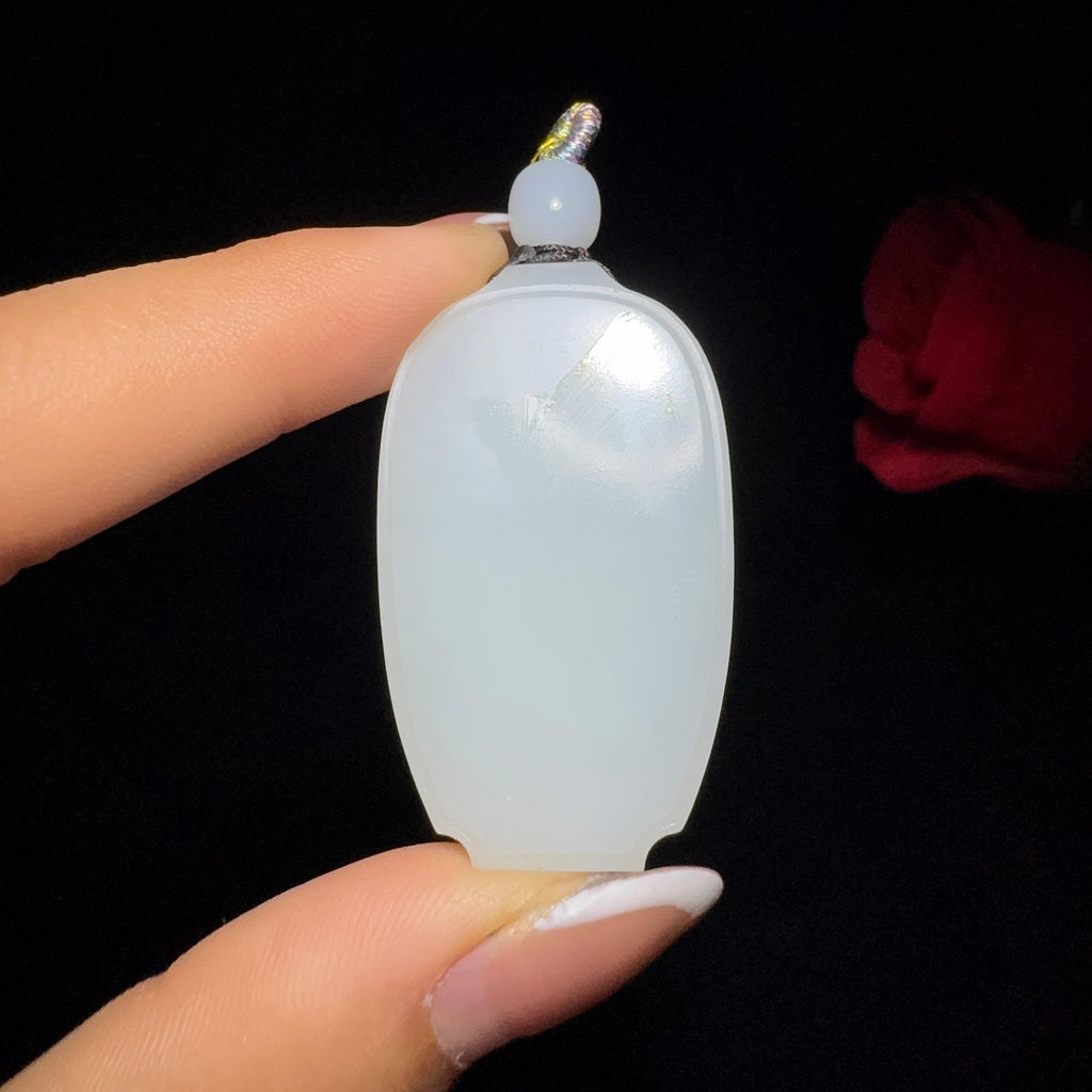 和田玉白玉平安无事牌（16.6g）