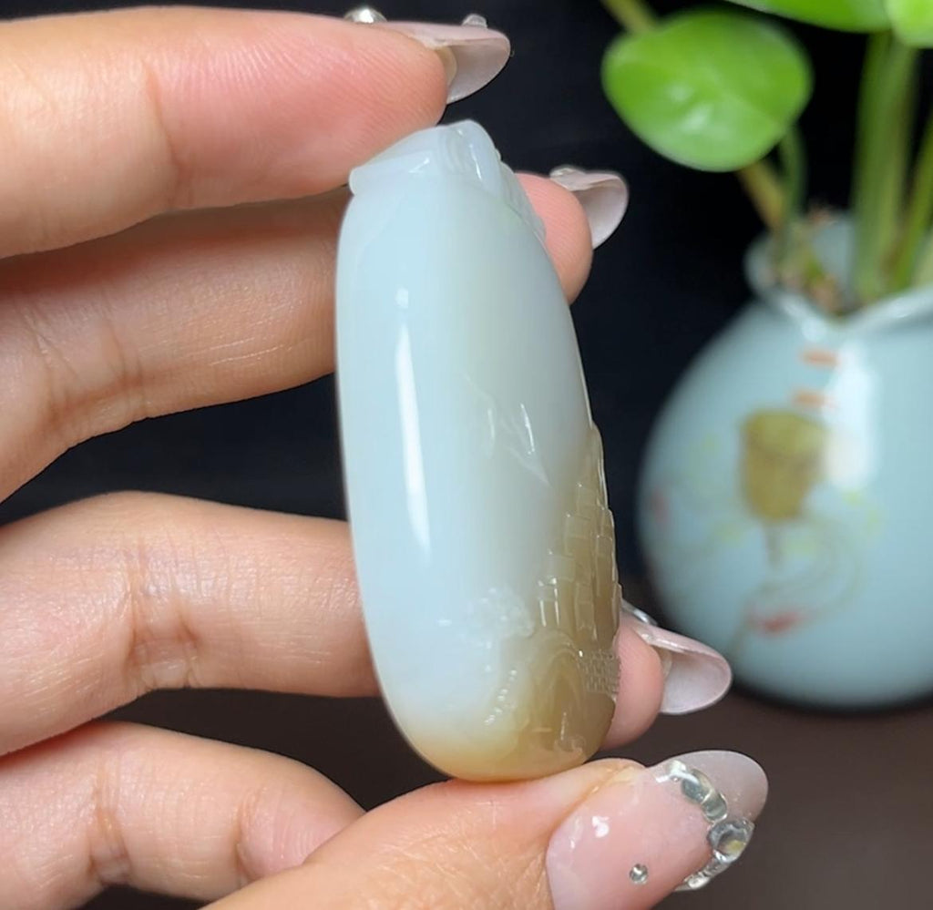 新疆和田玉且末糖普贤菩萨（38.3g）