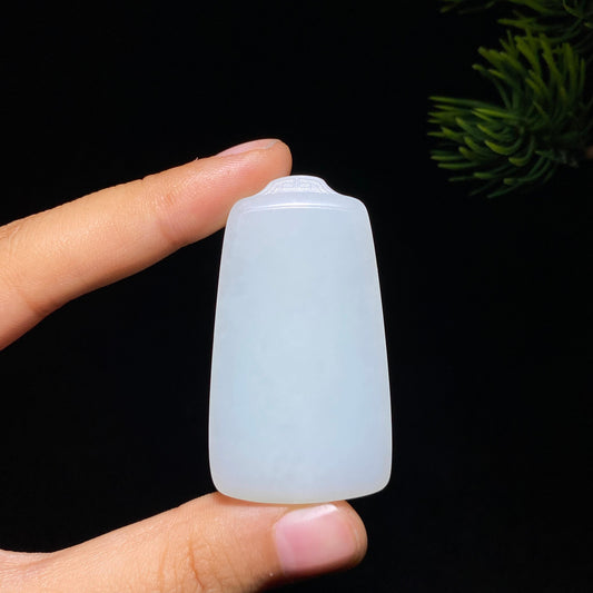 和田玉白玉无事牌（30.3g）