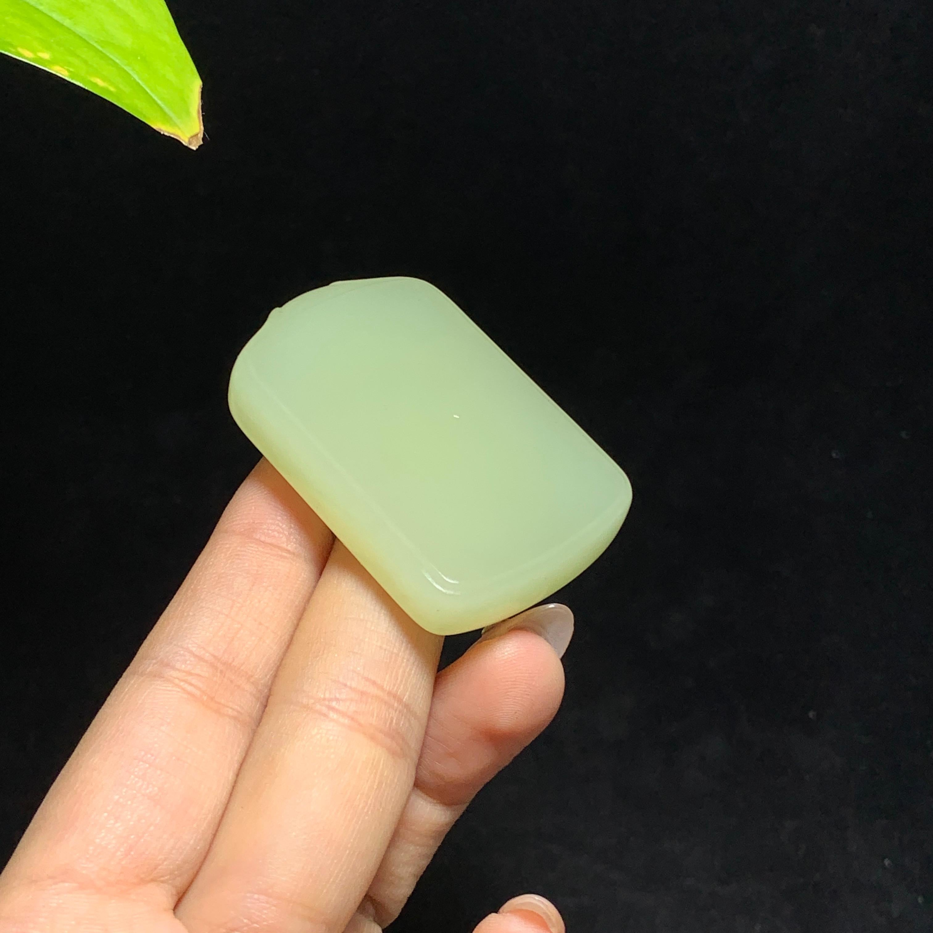 和田山料黄口无事牌挂件（44.2g）