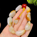 和田玉洒金皮白肉籽料手串（51.5g）