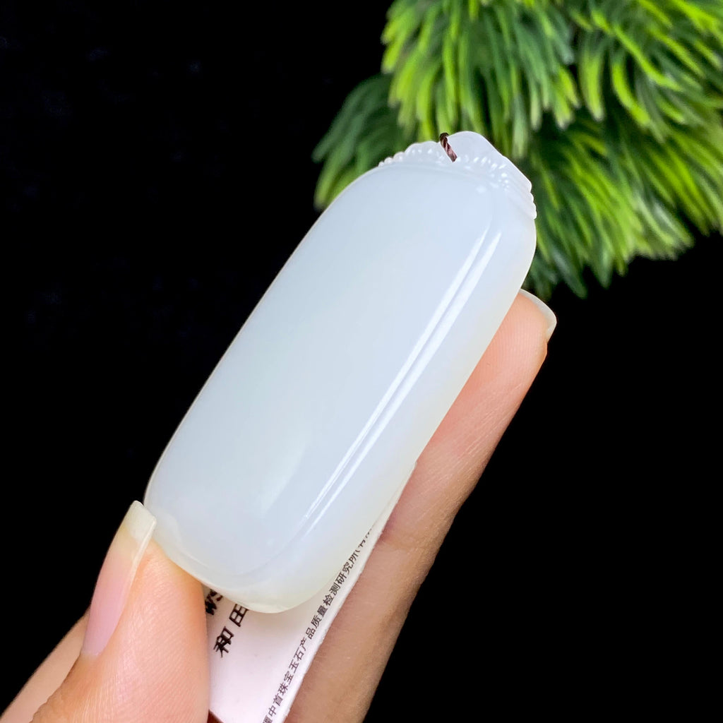 秒杀和田玉白玉无事牌（27.98g）