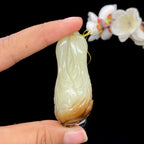 和田玉-糖青白【白菜】大挂件（53.0g）