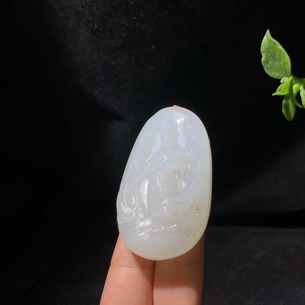 和田籽料白玉观音（53.0g）