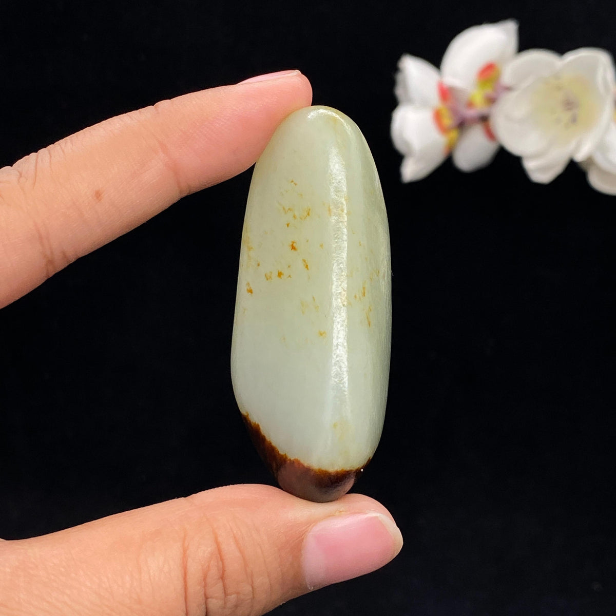 和田玉聚红皮籽料大挂件（59.2g）