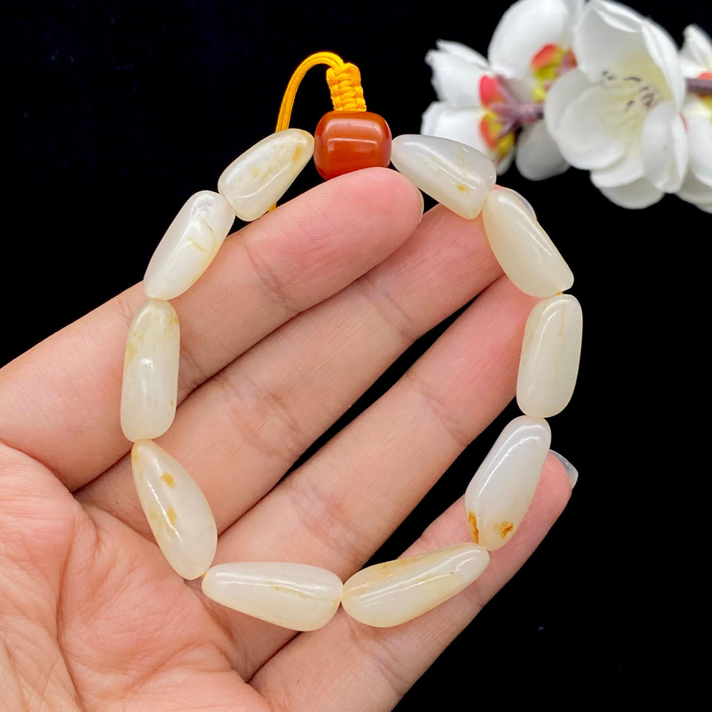 和田玉洒金皮籽料【精品女士手串】（23.7g）