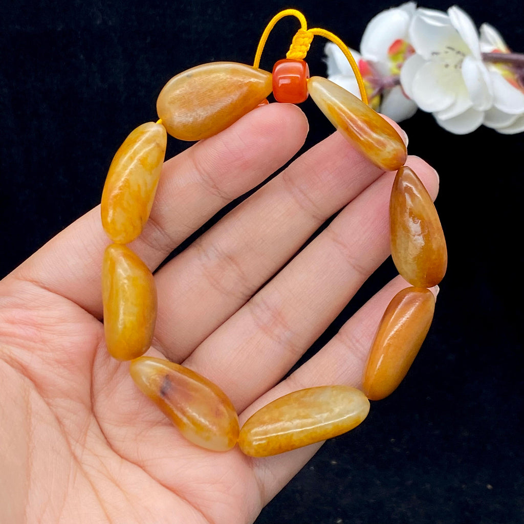 和田玉黄沁皮籽料【精品手串】（43.4g）