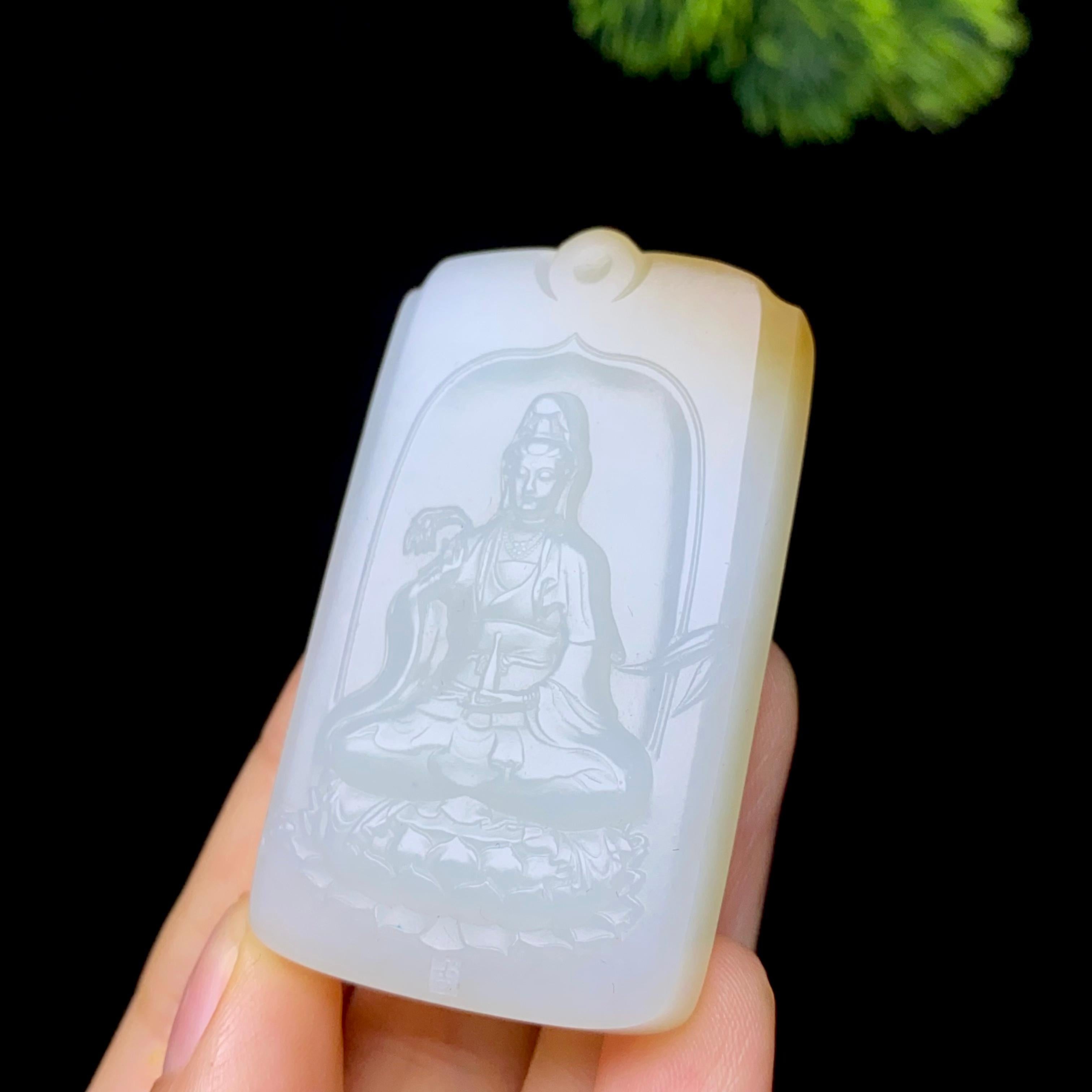 和田玉糖白观音（38.2g）