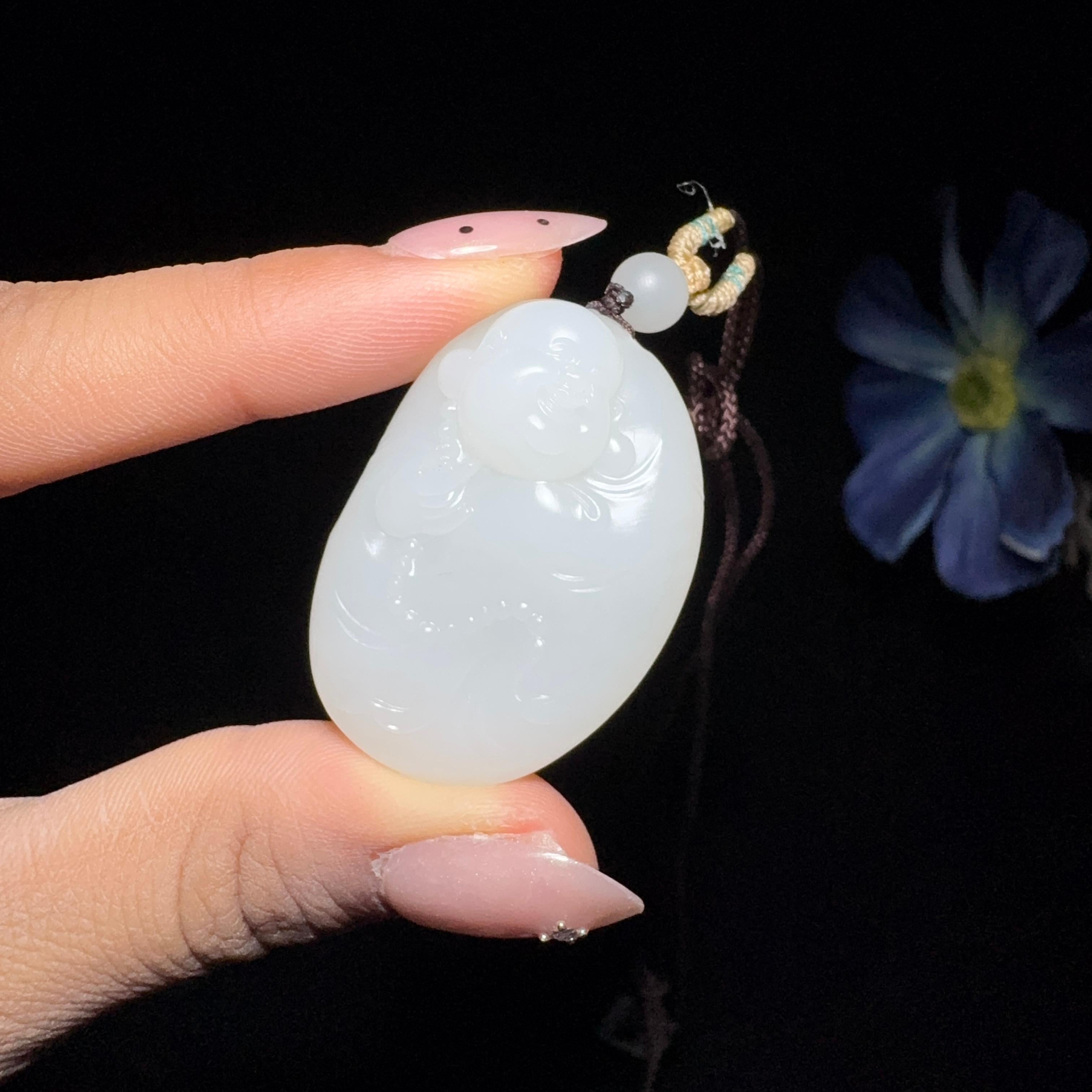 和田玉籽料挂件佛公（19.1g）