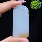 和田玉糖白无事牌（32.56g）