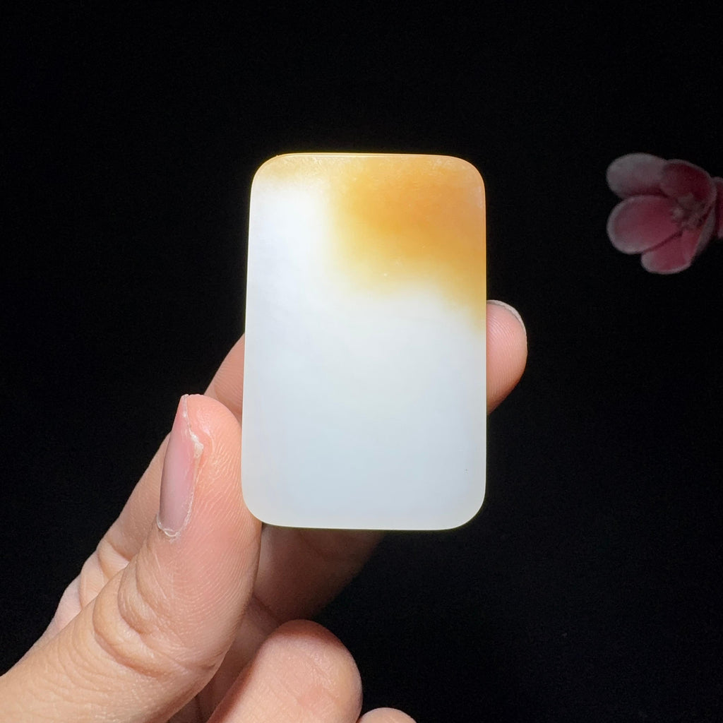 和田玉糖白平安无事牌（37.2g）