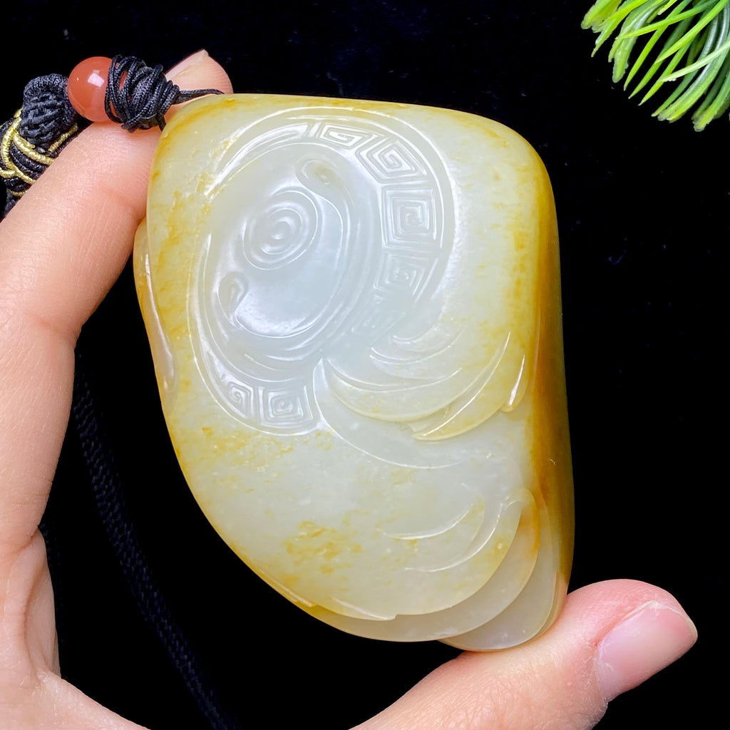 和田玉籽料鹰抓鱼把件（155.0g）