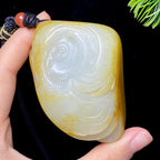 和田玉籽料鹰抓鱼把件（155.0g）