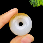 和田玉糖白平安扣12511260417（14.3g）