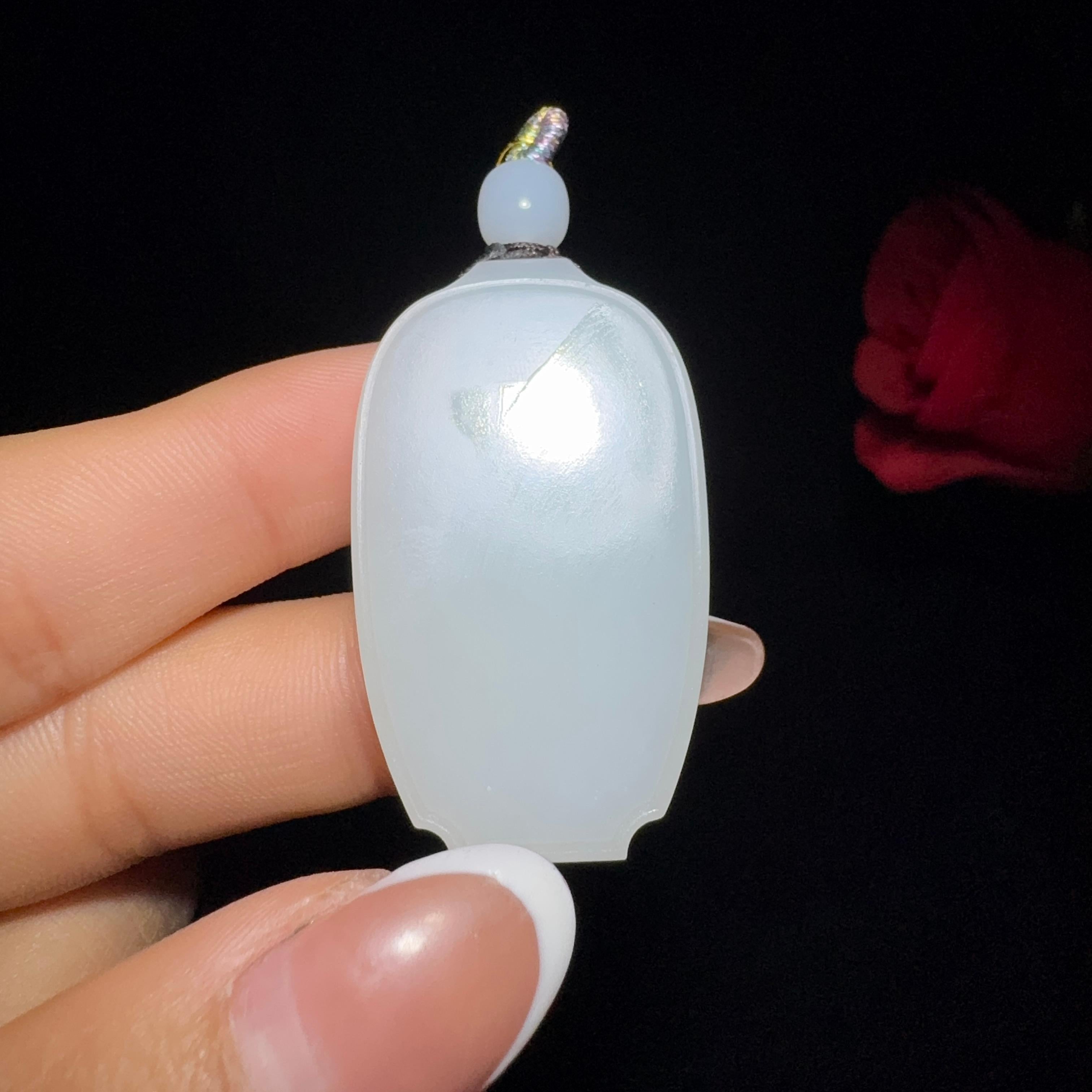 和田玉白玉平安无事牌（16.6g）