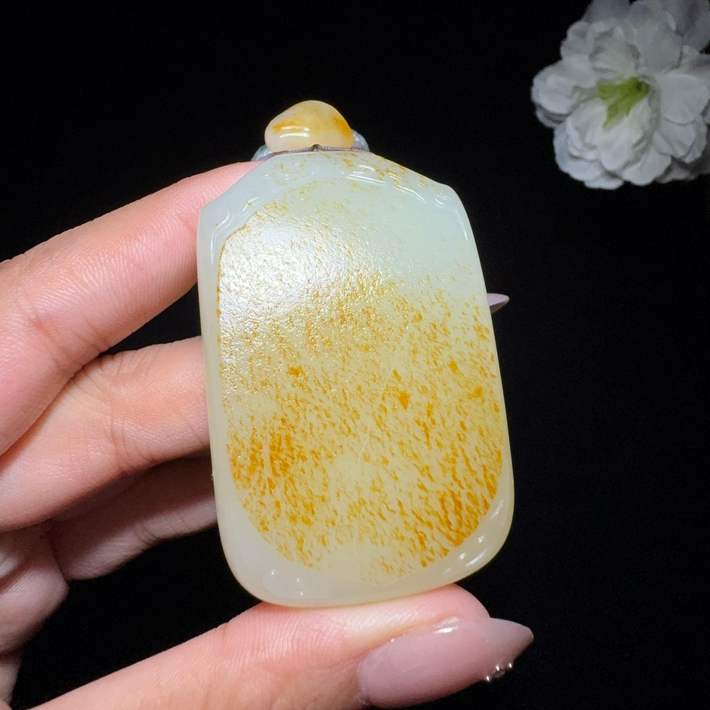 和田玉籽料平安无事牌（70.8g）