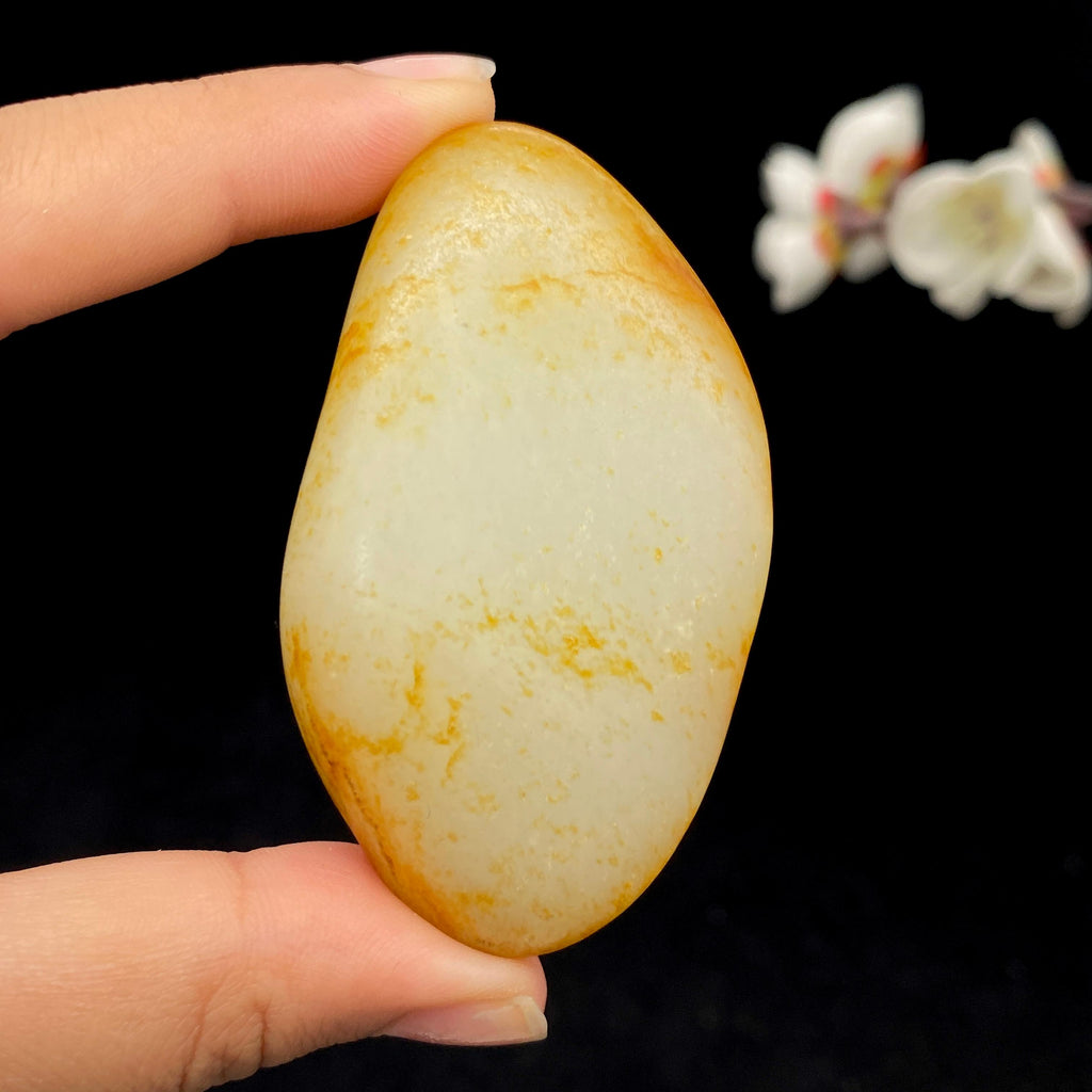 和田玉洒金皮籽料手把件（68.3g）