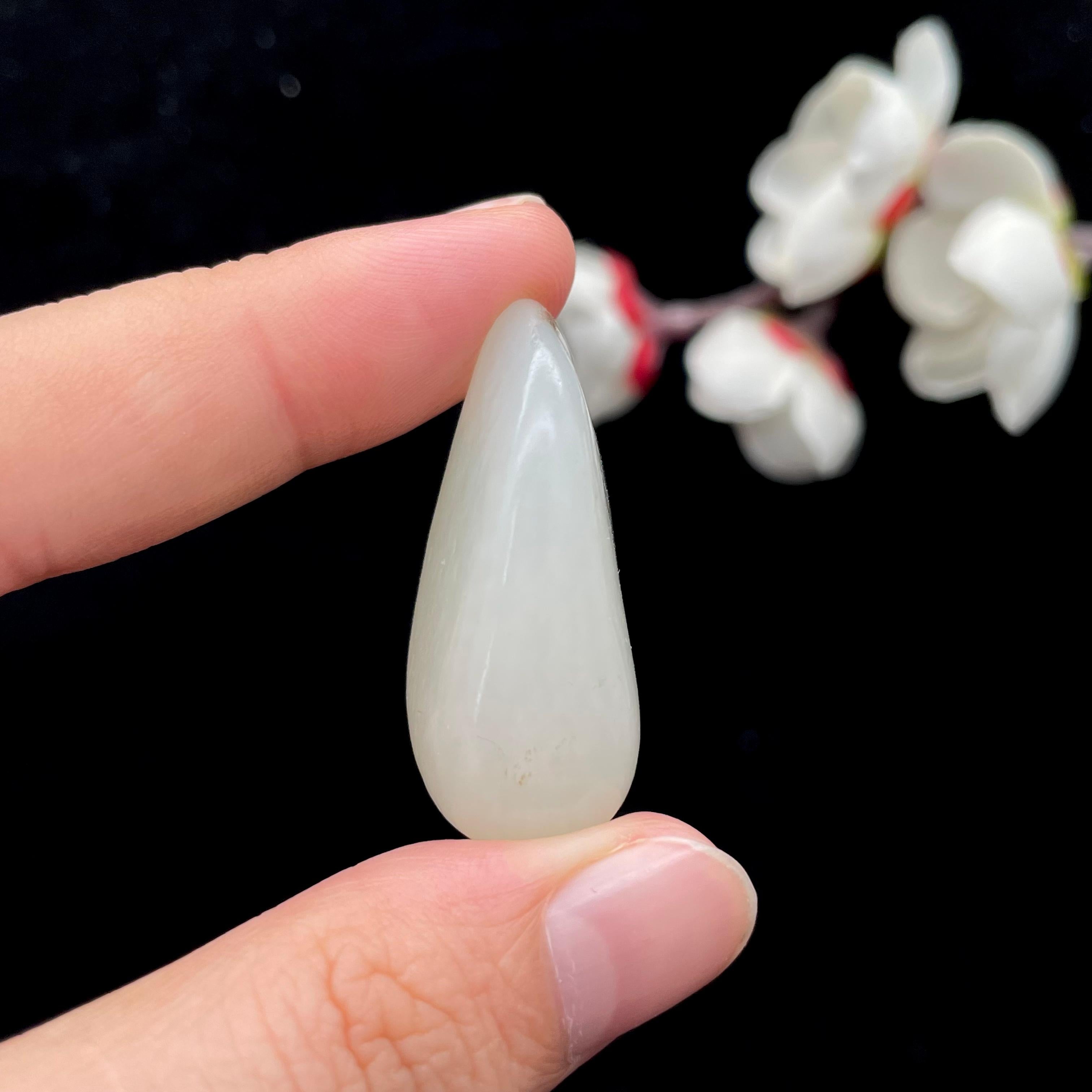 和田玉白玉籽料吊坠籽（15.3g）