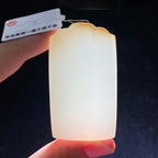 和田玉糖白无事牌2604240111（51.5g）