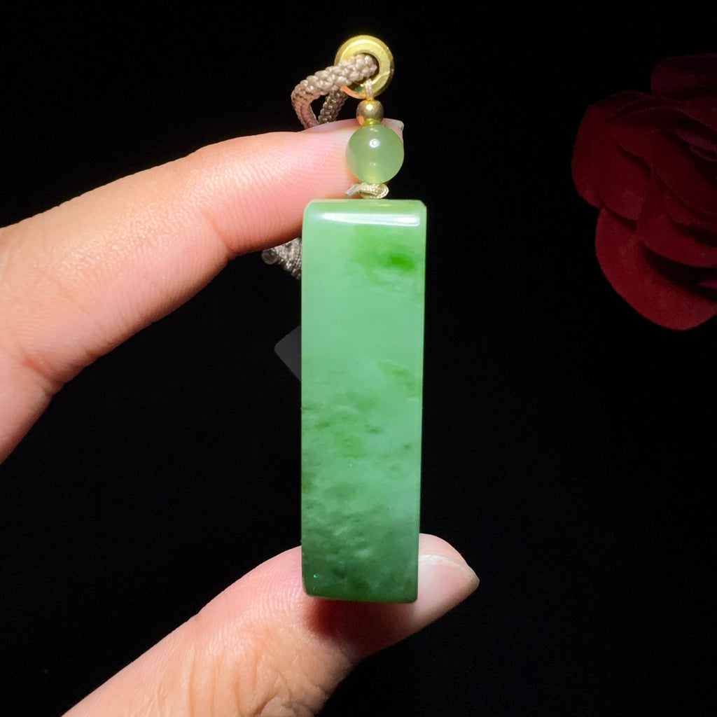 和田玉碧玉平安无事牌（32.1g）