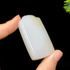 和田玉糖白无事牌（37.0g）