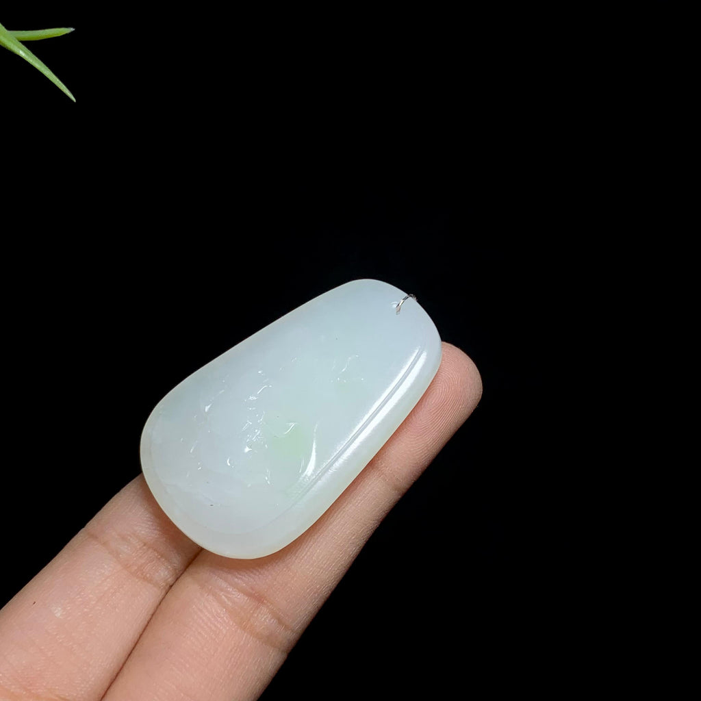 精品和田白玉莲牌（17.6g）