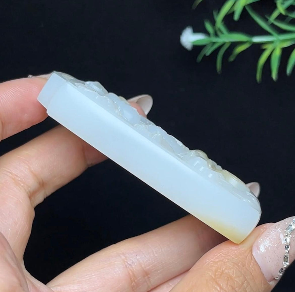 和田玉糖白羊脂玉虚空藏菩萨（72.3g）