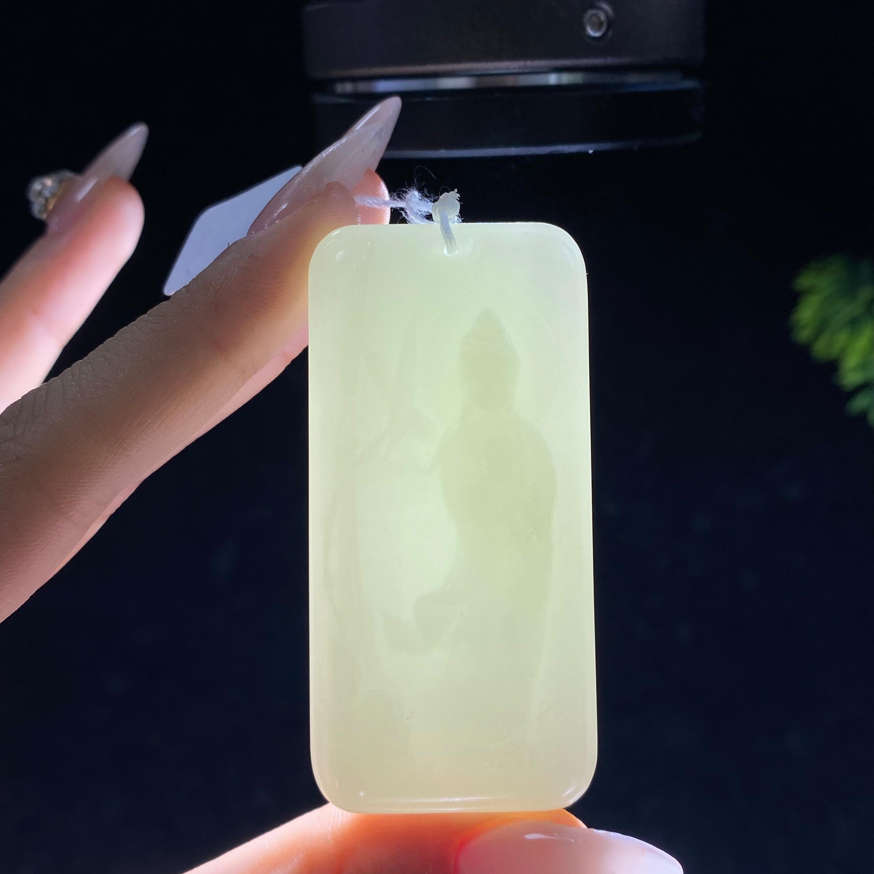 和田玉白玉观音（59.3g）