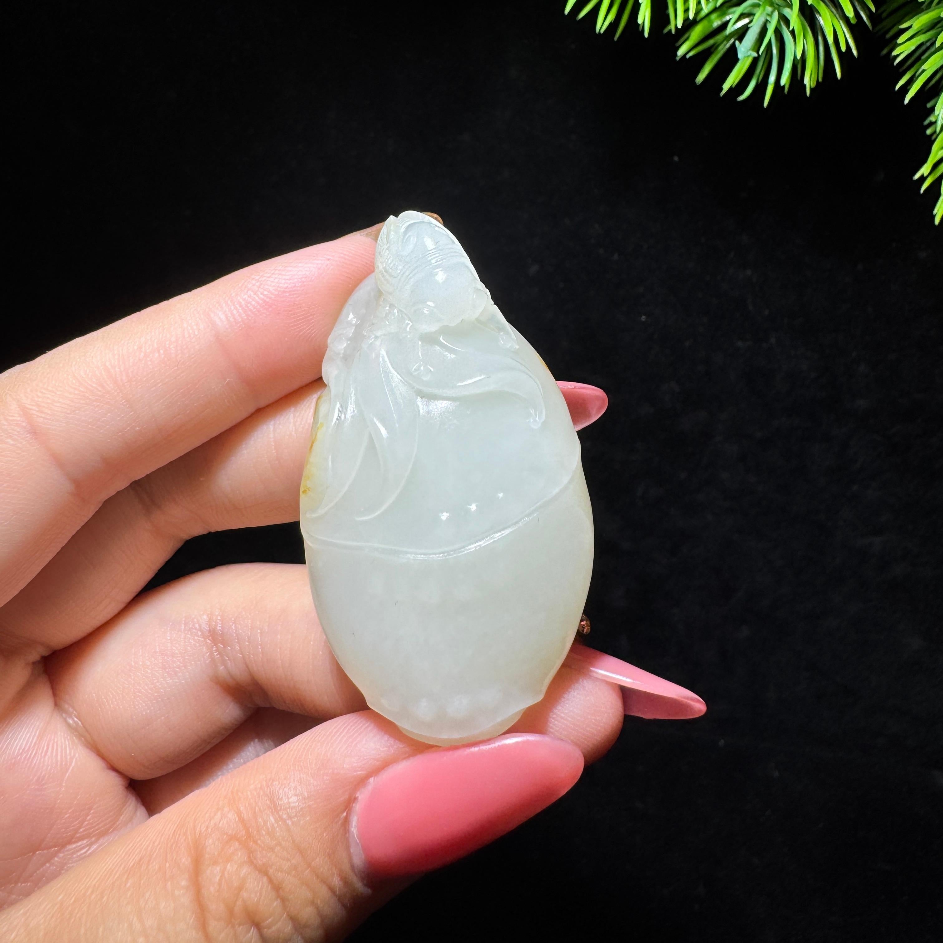 和田玉籽料玉节节高（36.4g）
