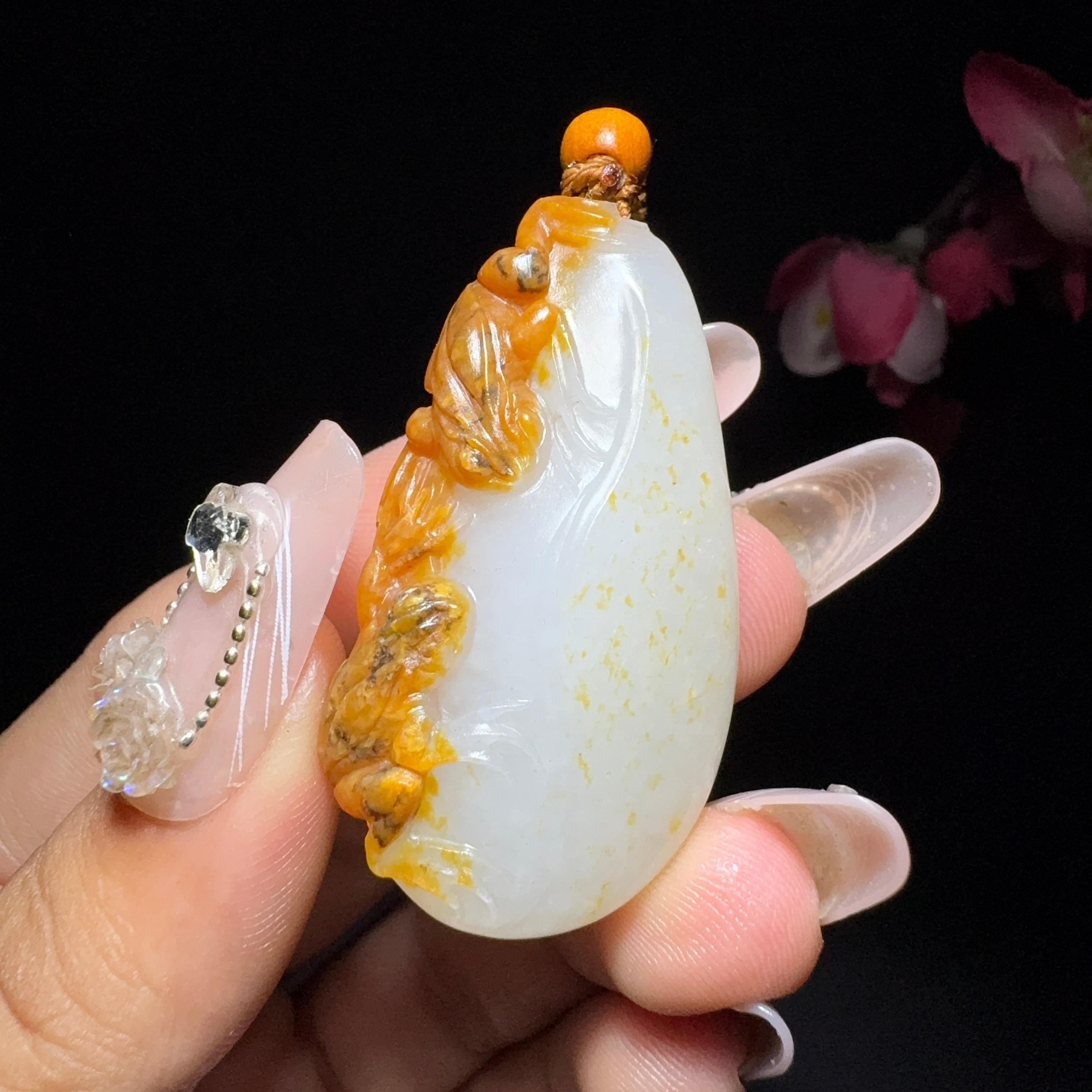 和田玉籽料挂件金蟾（30.3g）