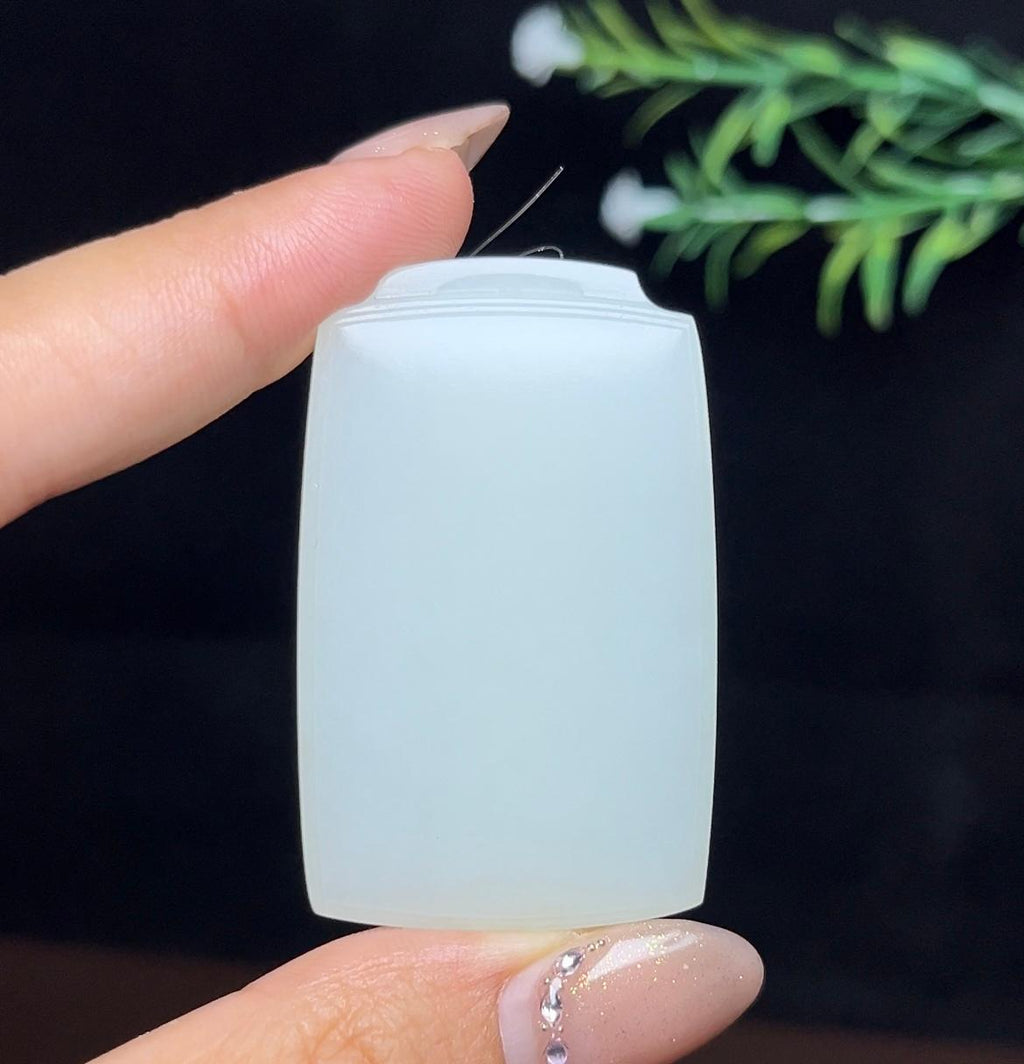 和田玉白玉平安无事牌（48.8g）