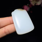 和田玉糖白平安无事牌（40.7g）