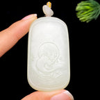 和田玉籽料白玉无事牌（54.0g）