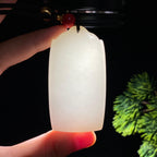 和田玉糖白玉无事牌90880480（55.7g）
