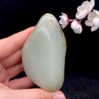 和田玉青白玉带翠籽料（190.3g）