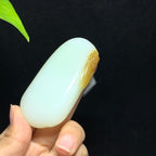 糖白玉一鸣惊人手把件（106.4g）