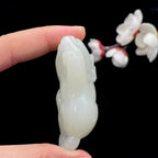 和田玉白玉籽料【马上有钱】挂件（49.2g）