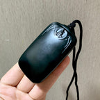 和田玉塔青一细悟道无事牌（81.5g）
