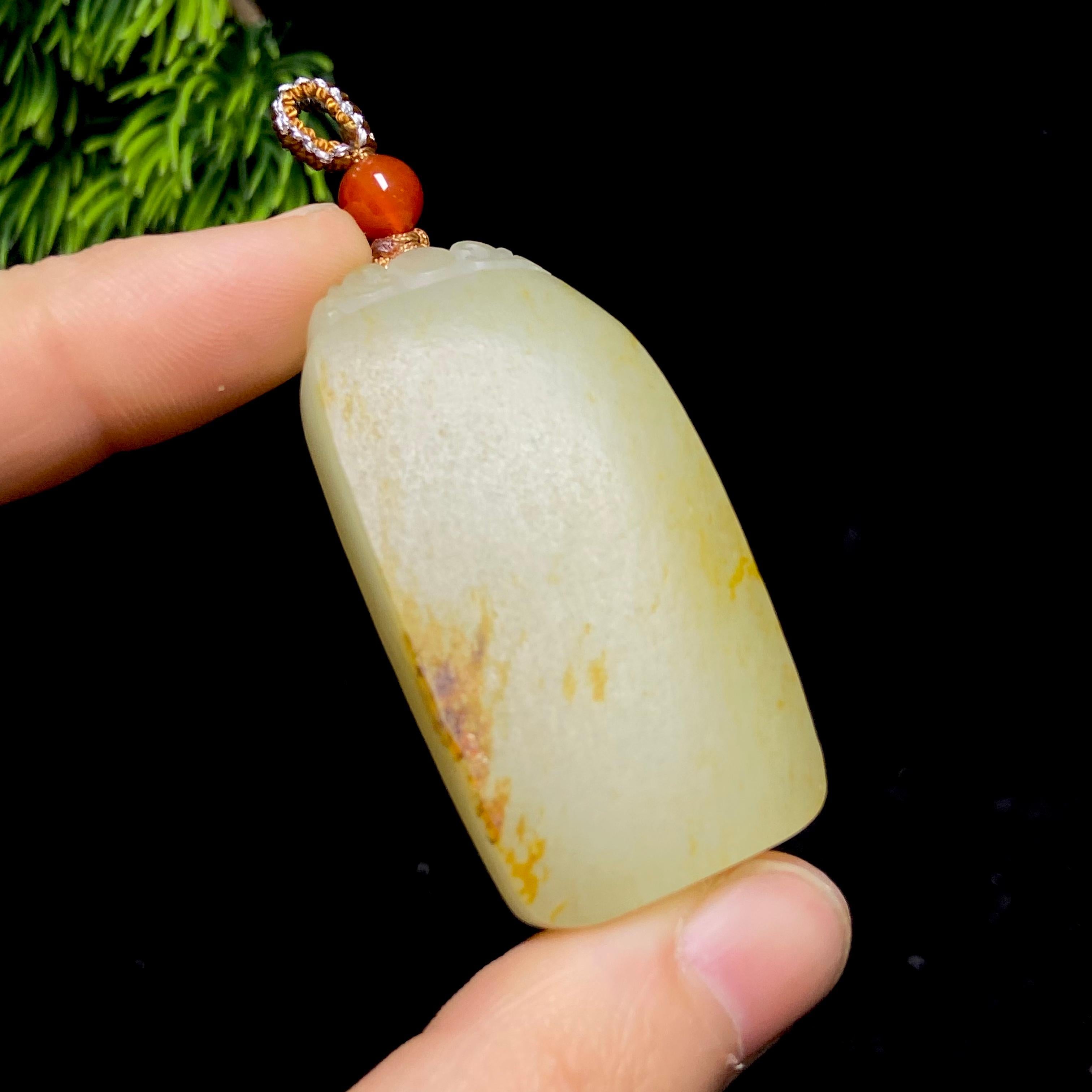 和田玉籽料无事牌（34.8g）