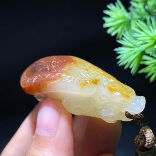 和田玉籽料龙龟挂件（37.1g）