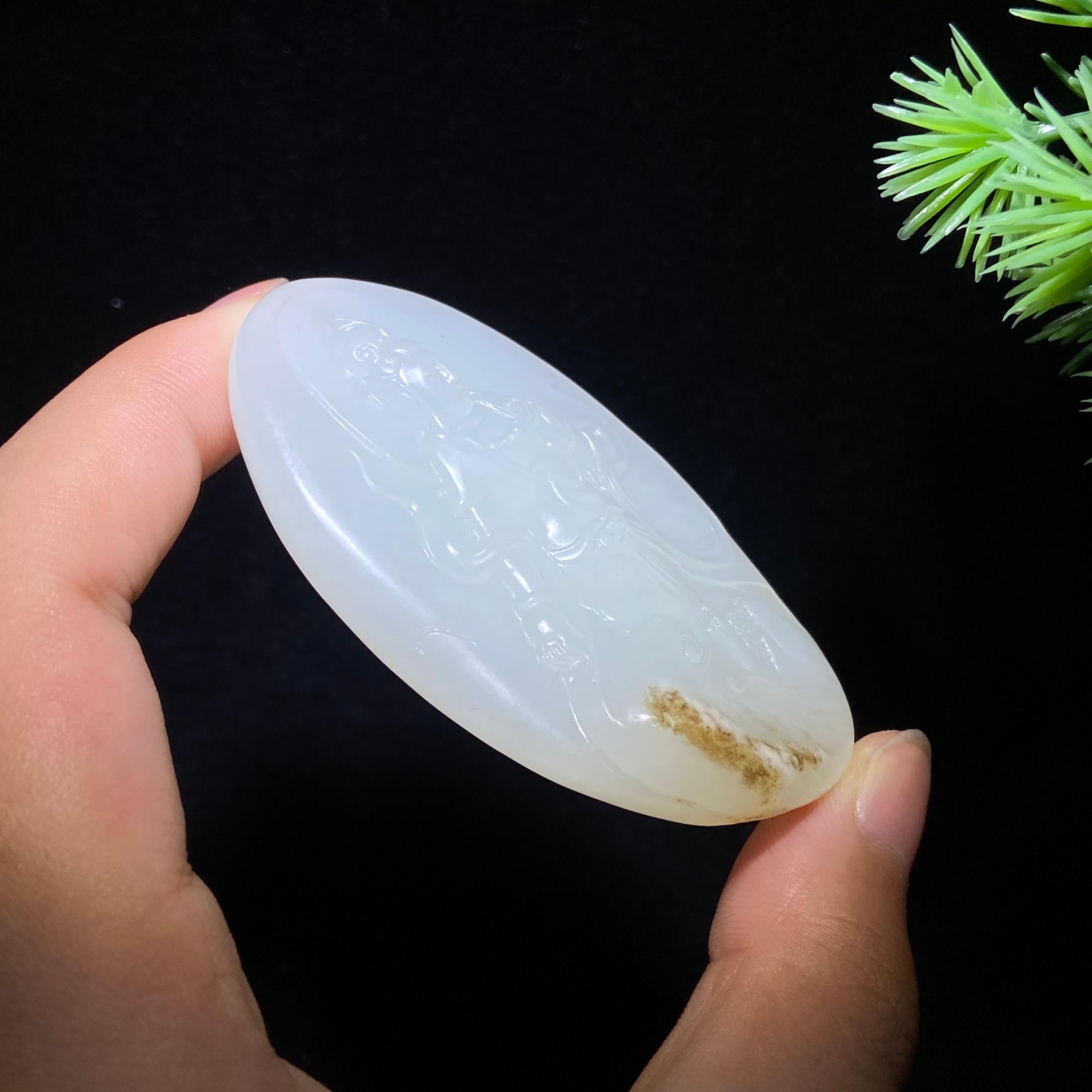 和田玉籽料观音（50.8g）