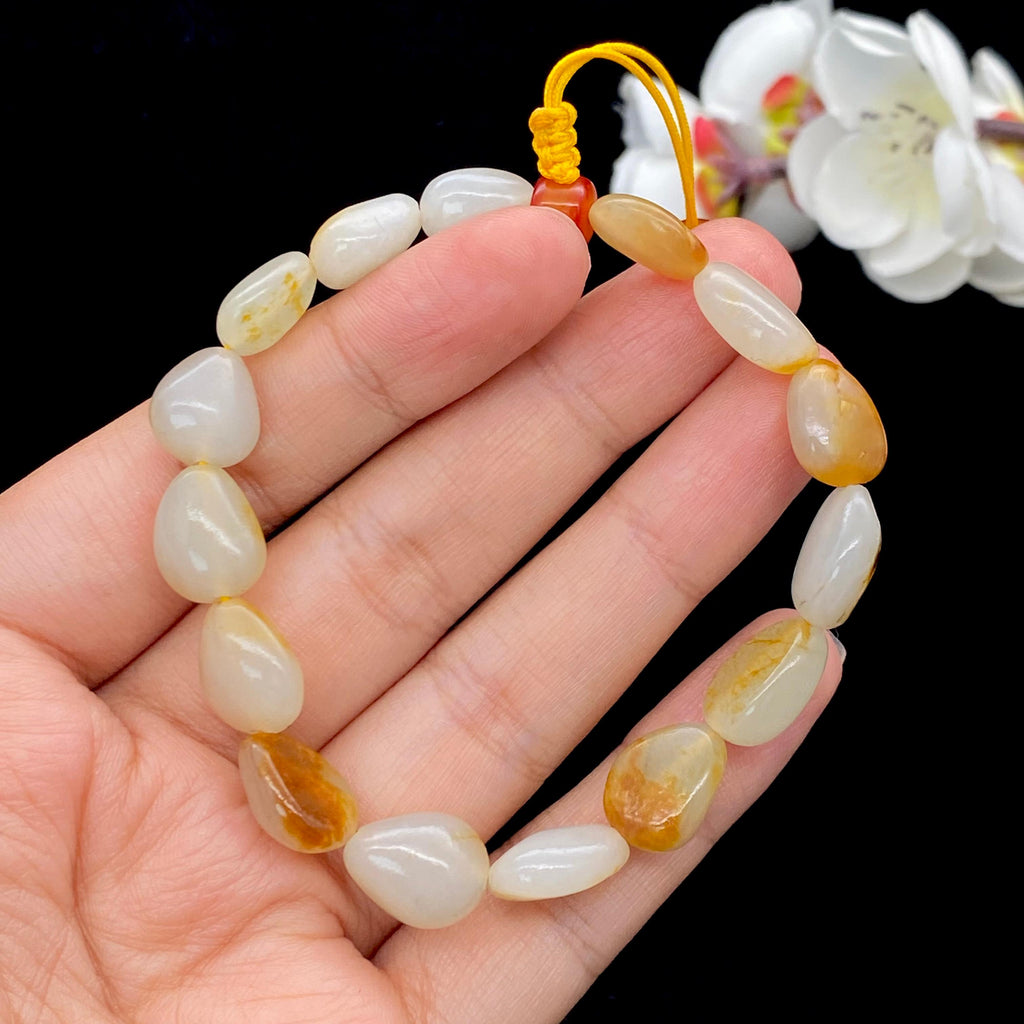 【超值推荐】和田玉洒金皮籽料【精品手串】（19.3g）