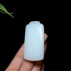 和田玉羊脂白玉无事牌（39.1g）
