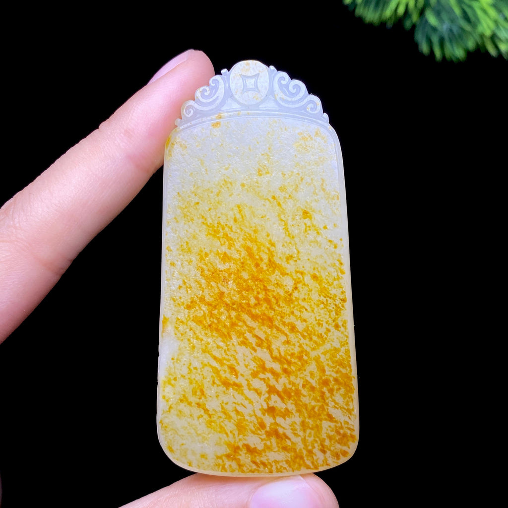 和田玉籽料无事牌（57.6g）