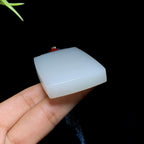 和田山料羊脂白玉无事牌（61.7g）