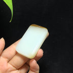 和田山料糖白玉无事牌挂件（42.3g）
