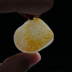 和田玉籽料洒金皮佛公挂件（14.2g）