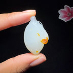 和田玉籽料玉兰花（9.8g）