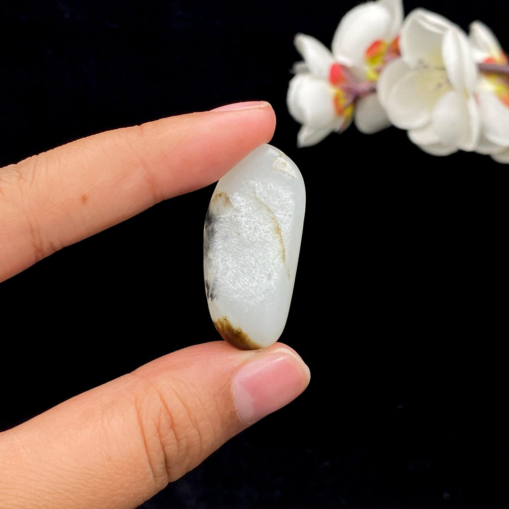 和田玉秋梨皮青花籽料吊坠籽（9.5g）